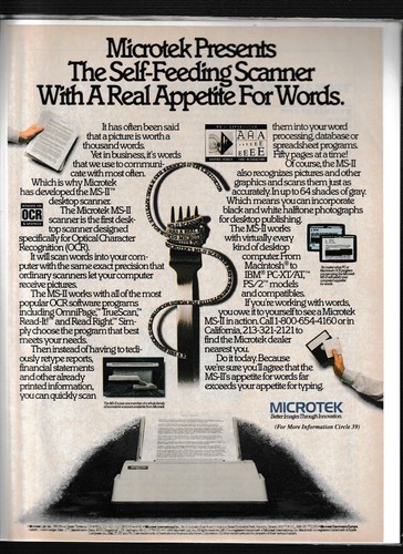 Microtek scanner magazine - scanner, ad